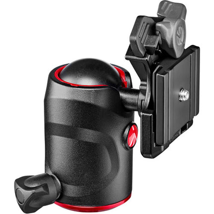 Manfrotto 496 Cabezal Esférico Centro Capacidad 10 kg Altura 11.4 cm con Placa de Liberación Rápida 200PL-PRO