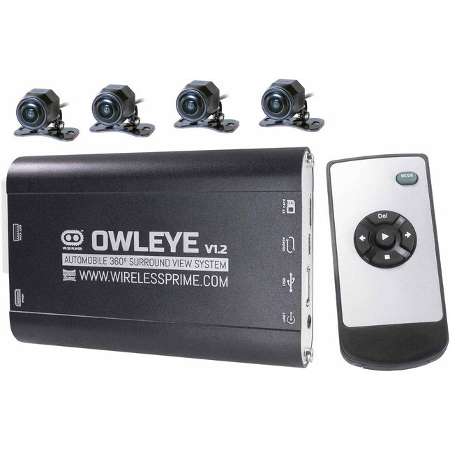 CINEGEARS OWLEYE Auto VR Sistema DVR 360° 1440x960 Resolución 4 Cámaras Coche HD