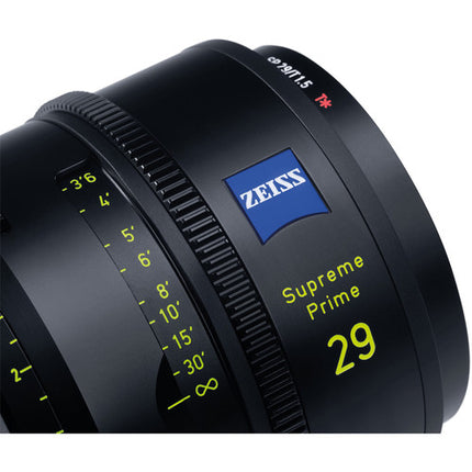 ZEISS Supreme Prime 29mm T1.5 Lente full-frame con enfoque interno y diafragma de 16 hojas