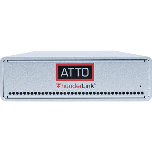 ATTO Technology ThunderLink SH 3128 Adaptador Thunderbolt 3 a SAS SATA 12 Gb/s con 2 Puertos 40 Gb/s y Fuente de Poder Bloqueable