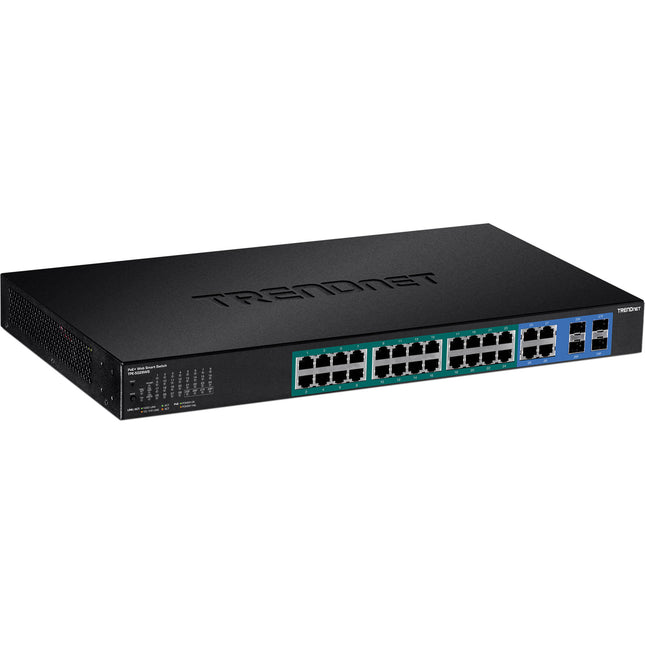 TRENDnet TPE-5028WS Switch de red gestionado 24 puertos PoE+ 370W rackmount