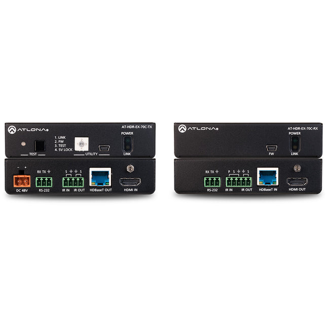 Atlona Set Transmisor y Receptor 4K HDR con IR RS-232 y PoE