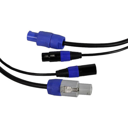 Blizzard Cool Cable cable combinado powerCON y DMX 5 pin 3 pies 14 AWG con sujetador táctil