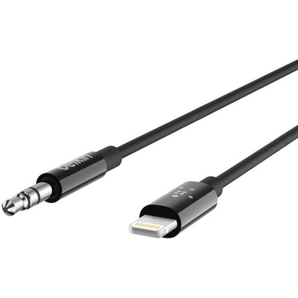 Belkin Cable de Audio 3.5mm a Lightning 3 Pies Negro MFi Certificado