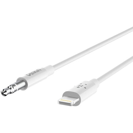 Belkin Cable de Audio 3.5mm a Lightning 6 pies Blanco Certificado MFi
