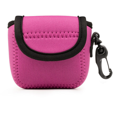 MegaGear Estuche Ultraligero de Neopreno para Cámara con Mosquetón Rosa