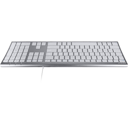 Macally Ultra Slim Teclado USB Cable 140 cm 110 Teclas Windows Mac