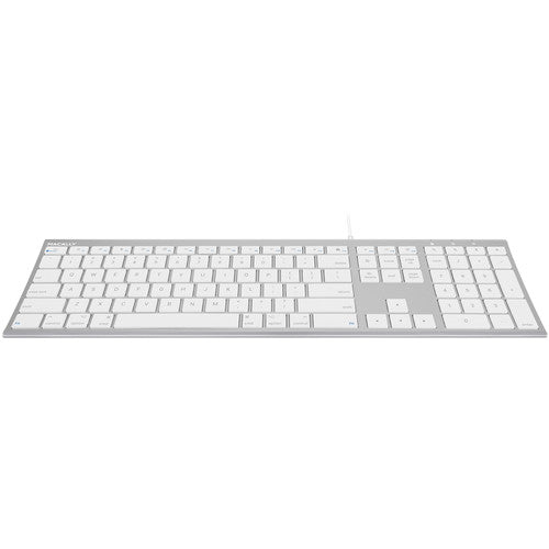 Macally Ultra Slim Teclado USB con 110 teclas delgadas y cable 140 cm