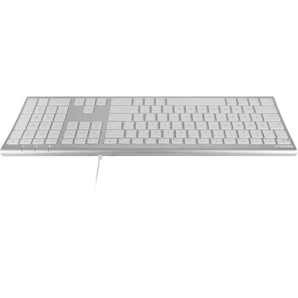Macally Ultra Slim Teclado USB con 110 teclas delgadas y cable 140 cm