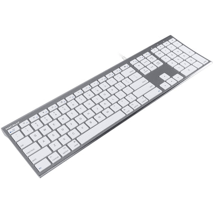 Macally Ultra Slim Teclado USB Cable 140 cm 110 Teclas Windows Mac