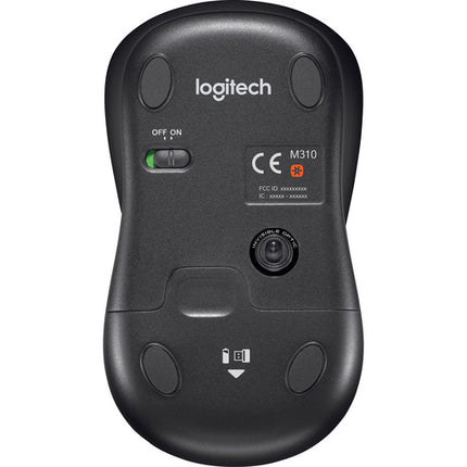 Logitech M310 Ratón Inalámbrico Negro 1000 dpi 2.4 GHz Nano Receptor