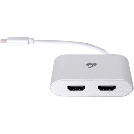 IOGEAR Adaptador USB Tipo-C a Doble HDMI 2.0 4K UHD 30 Hz Aluminio