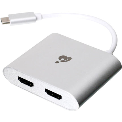 IOGEAR Adaptador USB Tipo-C a Doble HDMI 2.0 4K UHD 30 Hz Aluminio