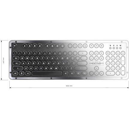 AZIO Retro Classic Elwood Teclado Mecánico Bluetooth Retroiluminado 5000mAh USB-C