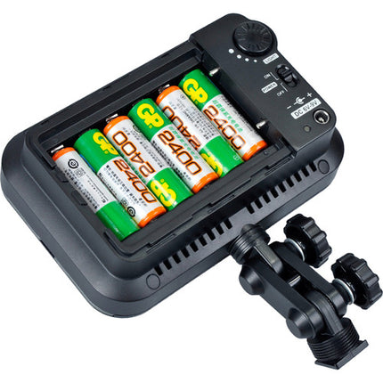 Godox LED126 Luz LED para cámara 7.5W luz día con filtro naranja y difusión