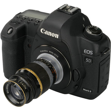 FotodioX Adaptador de Montura M39 L39 para Cámara Canon EOS Metal Cromado