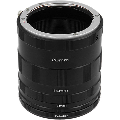 Set de Tubos de Extensión Macro FotodioX para Cámaras Nikon F-Mount 7 14 y 28mm