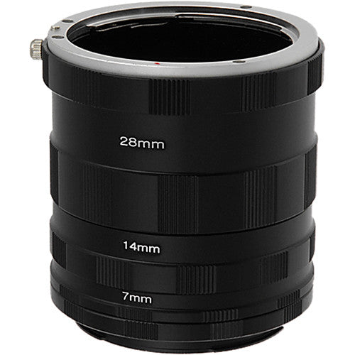 FotodioX Juego de Tubos de Extensión Macro para Sony A-Mount con 7 14 y 28mm