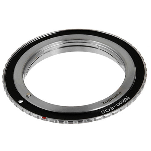 FotodioX Adaptador de Montura para Lente Nikon F con Enfoque Infinito y Construcción de Aluminio Anodizado para Cámara Canon EOS