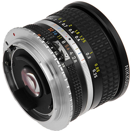 FotodioX Adaptador de Montura para Lente Nikon F con Enfoque Infinito y Construcción de Aluminio Anodizado para Cámara Canon EOS