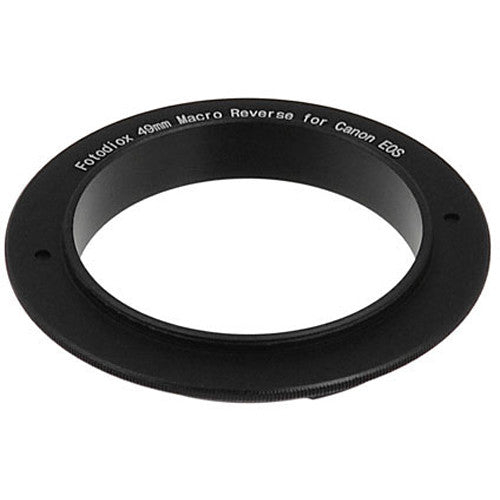 FotodioX Adaptador Anillo Macro Reversible 49mm Aluminio Canon EF Mount