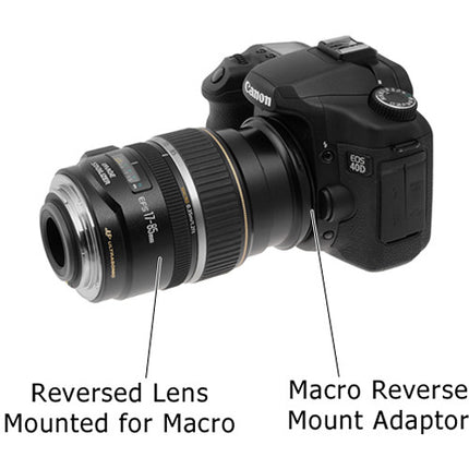 FotodioX 52mm Adaptador Reversible Macro de Aluminio Anodizado para Canon