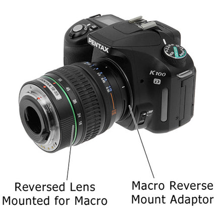 FotodioX Adapter Anillo de Montura Inversa 52mm para Pentax K-Macro