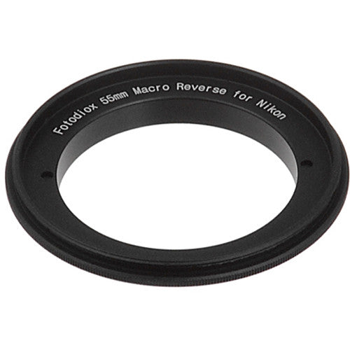 FotodioX Adaptador Macro 55mm para Montura Nikon F Aluminio Anodizado