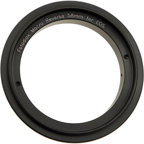 FotodioX 58mm Adaptador para Montura Invertida Macro para Canon EF-Mount Aleación de Aluminio Anodizado