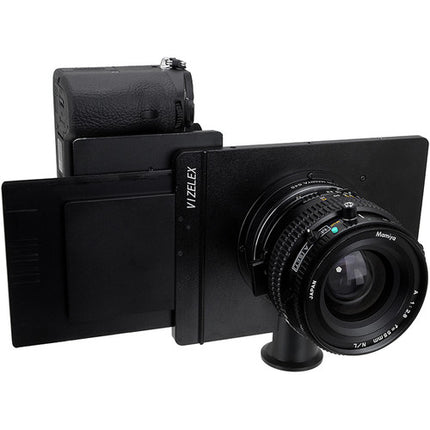 FotodioX Vizelex RhinoCam sistema con montura Mamiya 645 para cámaras Sony E-Mount Full Frame con pantalla de composición 6x4.5 cm