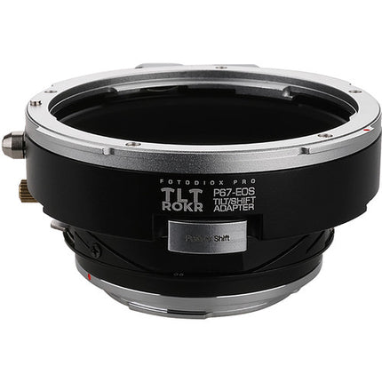 FotodioX Pro TLT ROKR Adaptador Tilt Shift para Pentax 67 a Canon EOS con 10mm Shift 10° Tilt