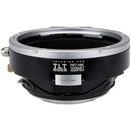 FotodioX Pro TLT ROKR Adaptador Tilt Shift para Pentax 67 a Nikon F con ±10mm Shift y 10° Tilt
