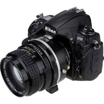 FotodioX Pro TLT ROKR Adaptador Tilt Shift para Pentax 67 a Nikon F con ±10mm Shift y 10° Tilt