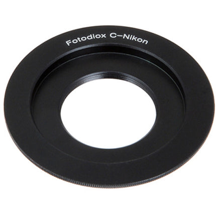 Adaptador FotodioX para Lente C Mount a Cámara Nikon F Montura Aluminio Anodizado
