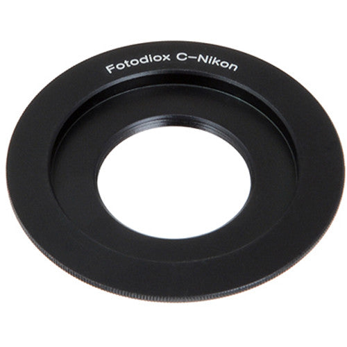 Adaptador FotodioX para Lente C Mount a Cámara Nikon F Montura Aluminio Anodizado