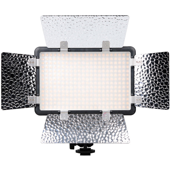 Godox LED308IIY Luz LED para cámara 21W 3300K Regulable Barndoors Montura abatible