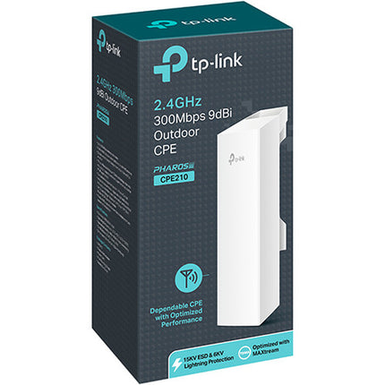 TP-Link CPE210 Equipo Cliente Exterior 2.4 GHz 300 Mbps 9 dBi Antena