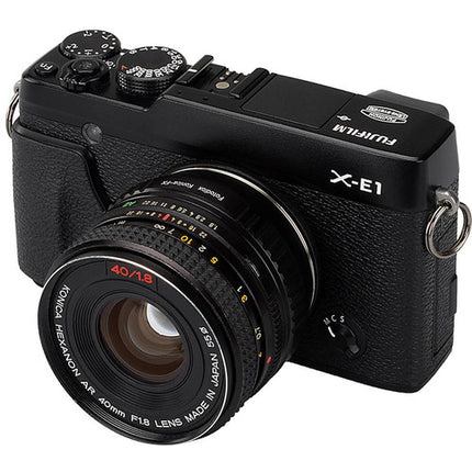 FotodioX Adaptador de Montura para Lente Konica AR a Cámara Fujifilm X Metal Chrome
