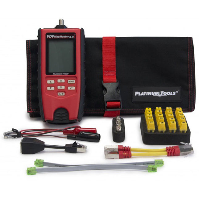 Platinum Tools VDV MapMaster 3.0 Probador de cables con pantalla retroiluminada y detección T568A B
