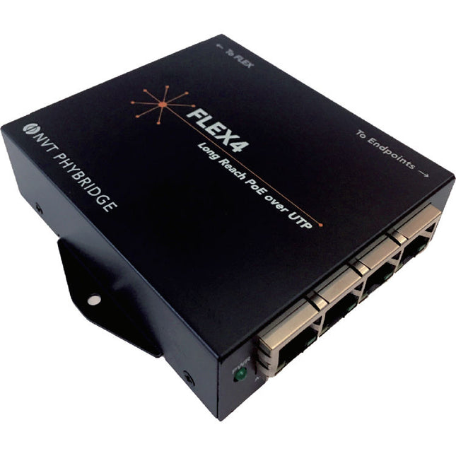 Adaptador NVT Phybridge FLEX 4 Puertos PoE de Largo Alcance UTP