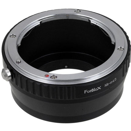 FotodioX Adaptador Montura para Lente Nikon F a Cámara Micro Cuatro Tercios Enfoque Infinito Aluminio Anodizado