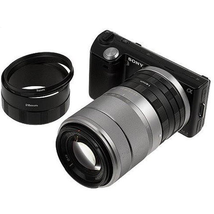 FotodioX Tubo de Extensión Macro para Sony Alpha Montura E 7 14 y 28mm