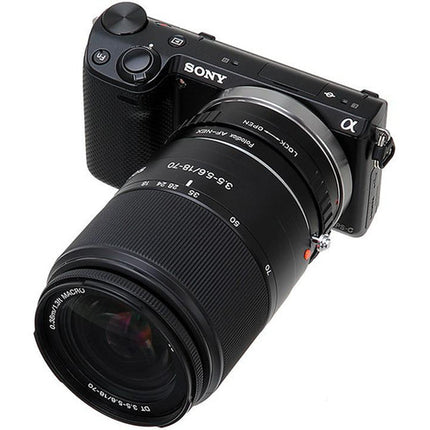 FotodioX Adaptador de Montura para Lente Sony A-Mount a Cámara E-Mount con Control de Apertura