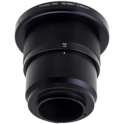 FotodioX Pro Adaptador Montura para Lentes Mamiya RB67 RZ67 a Cámara Sony E-Mount Metal Chrome