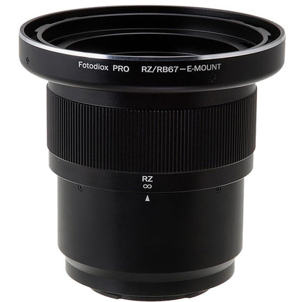 FotodioX Pro Adaptador Montura para Lentes Mamiya RB67 RZ67 a Cámara Sony E-Mount Metal Chrome