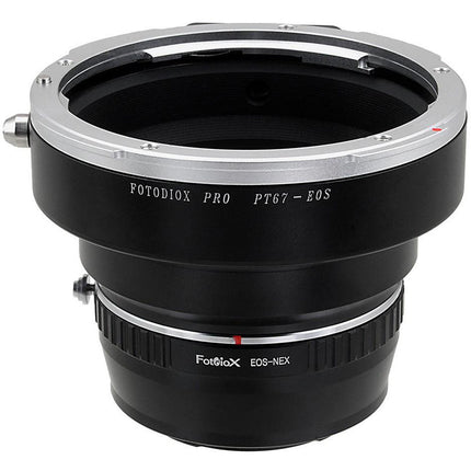 FotodioX Pro Adaptador Montura para Objetivo Pentax 67 a Sony E Montura con Enfoque Infinito y Construcción Metallica