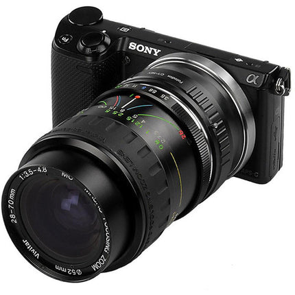 FotodioX Adaptador de Montura para Lente Contax Yashica a Sony E Montura con Enfoque Infinito y Construcción de Aluminio Anodizado