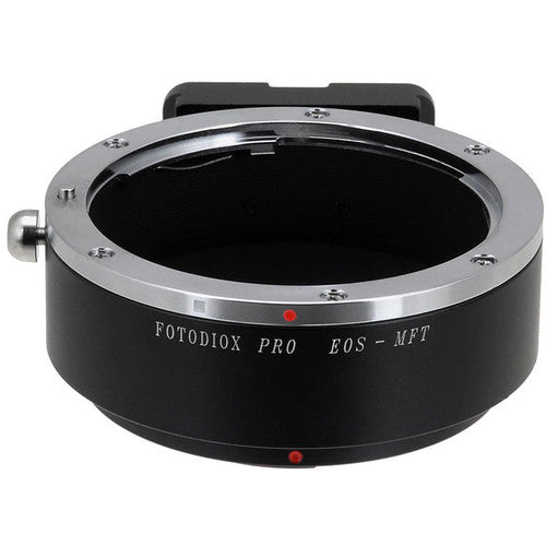 FotodioX Pro Adaptador Montura Canon EOS a Micro Cuatro Tercios Metal Chrome