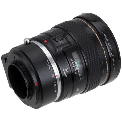 FotodioX Pro Adaptador Montura Canon EOS a Micro Cuatro Tercios Metal Chrome