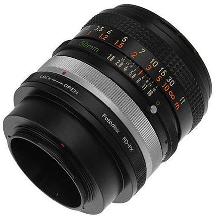 FotodioX Adaptador Montura Canon FD FL a Cámara Fujifilm X Aluminio Anodizado